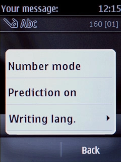 Press Prediction on or Prediction off (depending on the current setting).