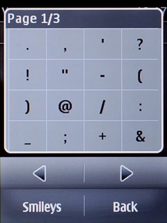 Press the required symbol.