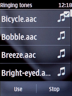 Once you've found a ring tone you like, press Use.