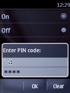 Key in your PIN and press OK.