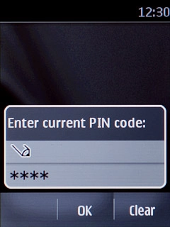 Key in your current PIN and press OK.