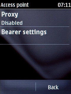 Press Bearer settings.