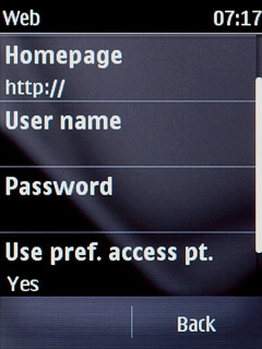 Press Use pref. access pt..