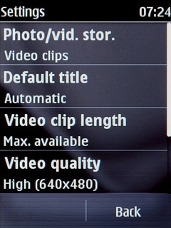 Press Back twice to return to the video recorder.