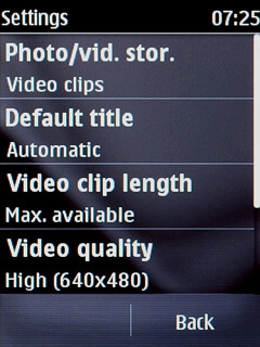 Press Back twice to return to the video recorder.