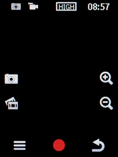 To zoom in or out:Press the zoom in icon or the zoom out icon.