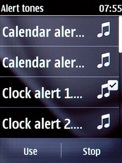 Once you've found an alarm tone you like, press Use.