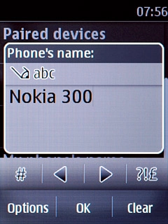 Key in the required name and press OK.