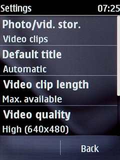 Press Back twice to return to the video recorder.