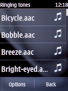 Press the different ring tones to listen to them.