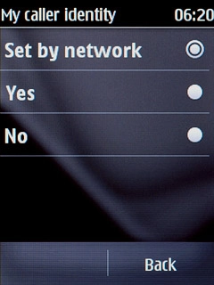 Press Set by network, Yes or No.