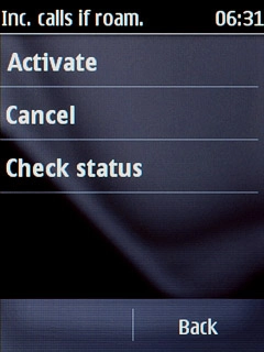 Press Activate.Key in your barring password (default is 0000).