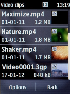 Press the required video clip.
