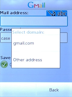Press the required domain, if required.