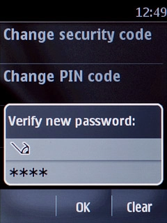 Key in the new call barring password again and press OK.A request to change the setting is sent to the network.