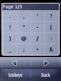 Press arrow right and arrow left to see more symbols.