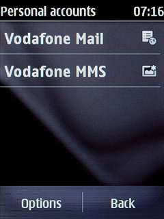 Press and hold Vodafone Mail.