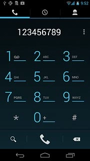 Key in the required number and press the call icon.