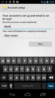 Press the field below Your name (displayed on outgoing messages) and key in the required sender name.