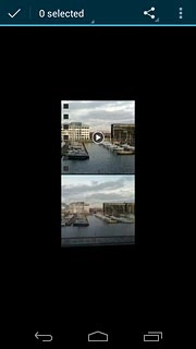 Press the required picture or the required video clip to tick it.