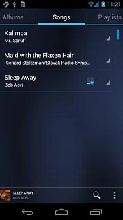Go to the required audio files.Press and hold the required audio files to open a pop-up menu.