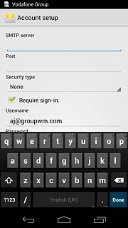 Press the field below Port and key in 25