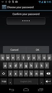 Key in the phone lock code again and press OK.