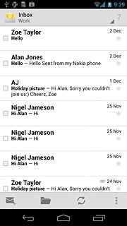 Press the new email message icon.