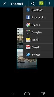 Press Email.An email message containing the picture or video clip is created.Key in the first letters of the required contact.Matching contacts are displayed.