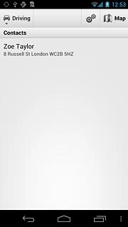 Contacts with addresses are displayed.Press the required contact.