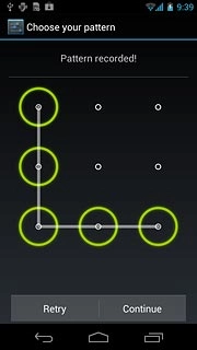 Press Continue.Repeat the selected phone lock code to confirm.