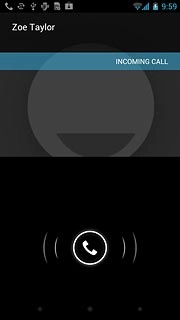 Press the call icon and drag the icon left.