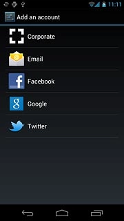 Press the required email account type.