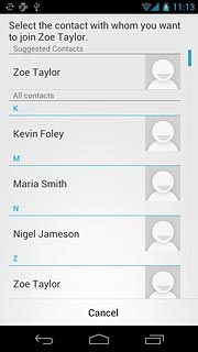 Press the required contact.Repeat this step to merge more contacts.