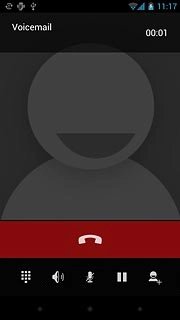 Press the end call icon to end the call.