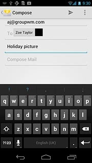 Press Compose Mail.Write the text for your email message.