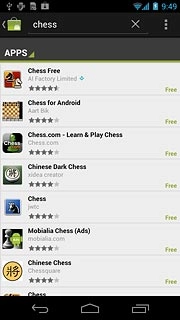 Press the required application.