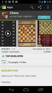 To buy an application:Press the price.