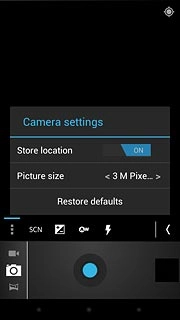 Press the arrows next to Picture size to select the required resolution.