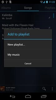 Press the required playlist.