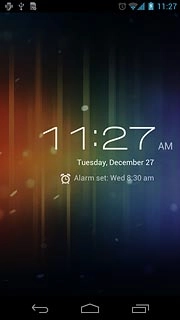 If an alarm has been set already:Press Alarm set: .