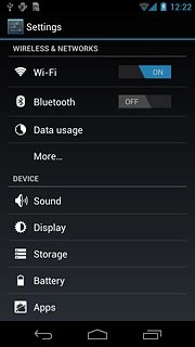 Press the field next to Bluetooth to select ON.