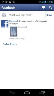 Press What's on your mind? and key in the required text.