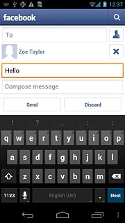 Press Compose message and write the required message.