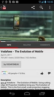 Start playing the required video clip, see above.Press the settings icon.
