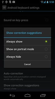 Press Always show or Always hide.