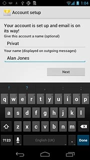 Press the field below Your name (displayed on outgoing messages).Key in the required sender name.