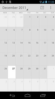 Press the date at the top of the display to open a pop-up menu.