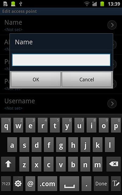 Key in Vodafone MMS and press OK.