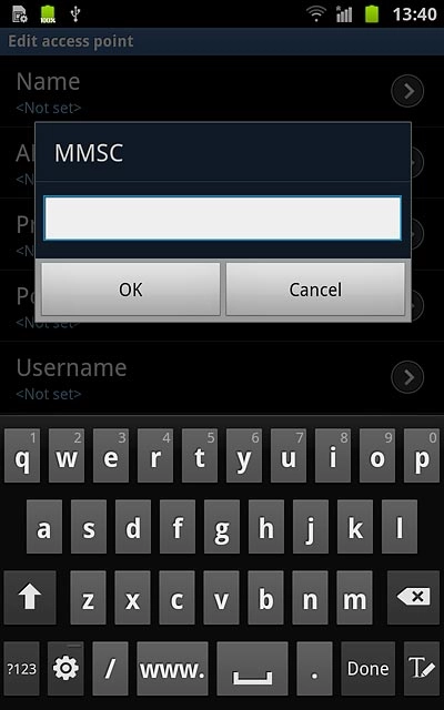 Key in http://pxt.vodafone.net.au/pxtsend and press OK.